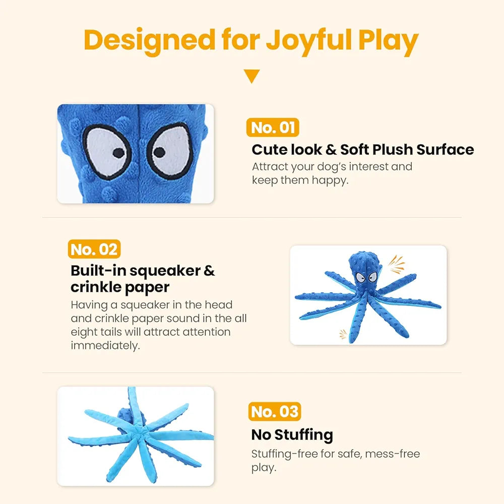 Squeaky Octopus Plush
